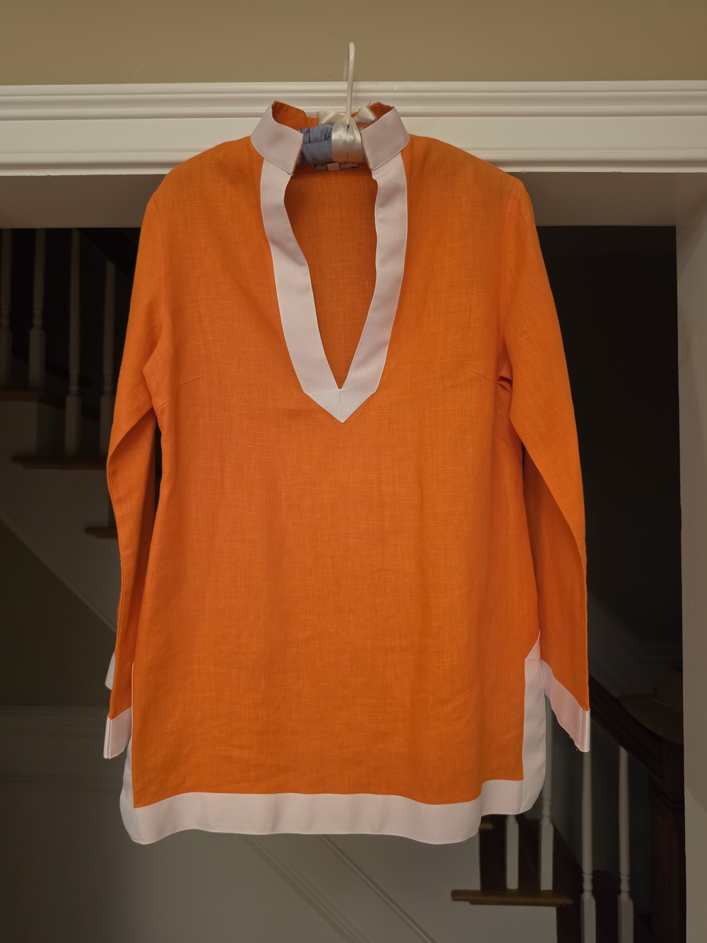 Molly B Orange Tunic with White Trim